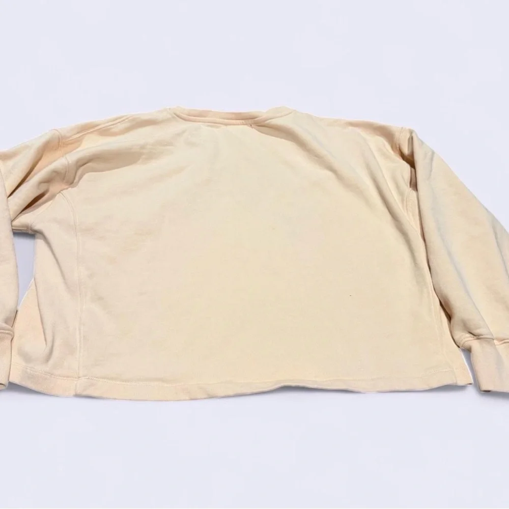 J.Crew Re-Imagined Women's Crewneck‎ Sweatshirt Medium Light Peach Cotton